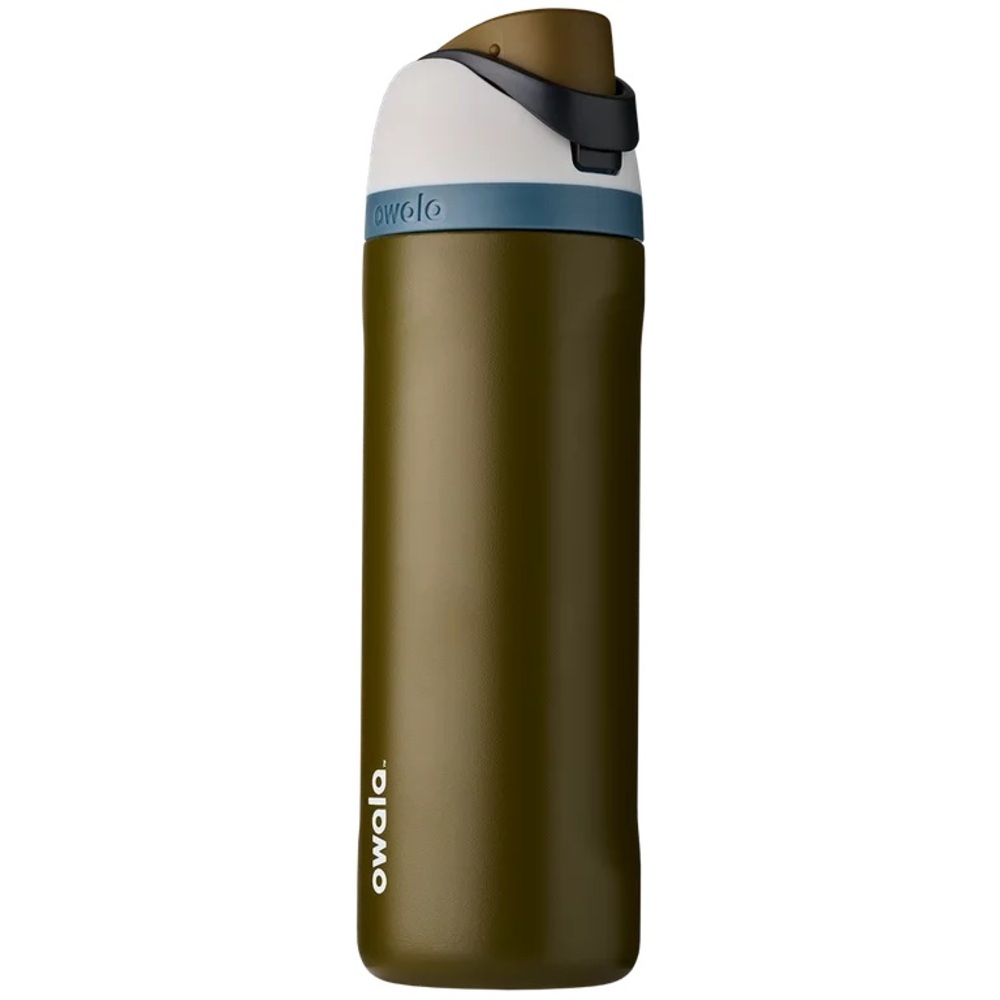 Dark green owala water bottle